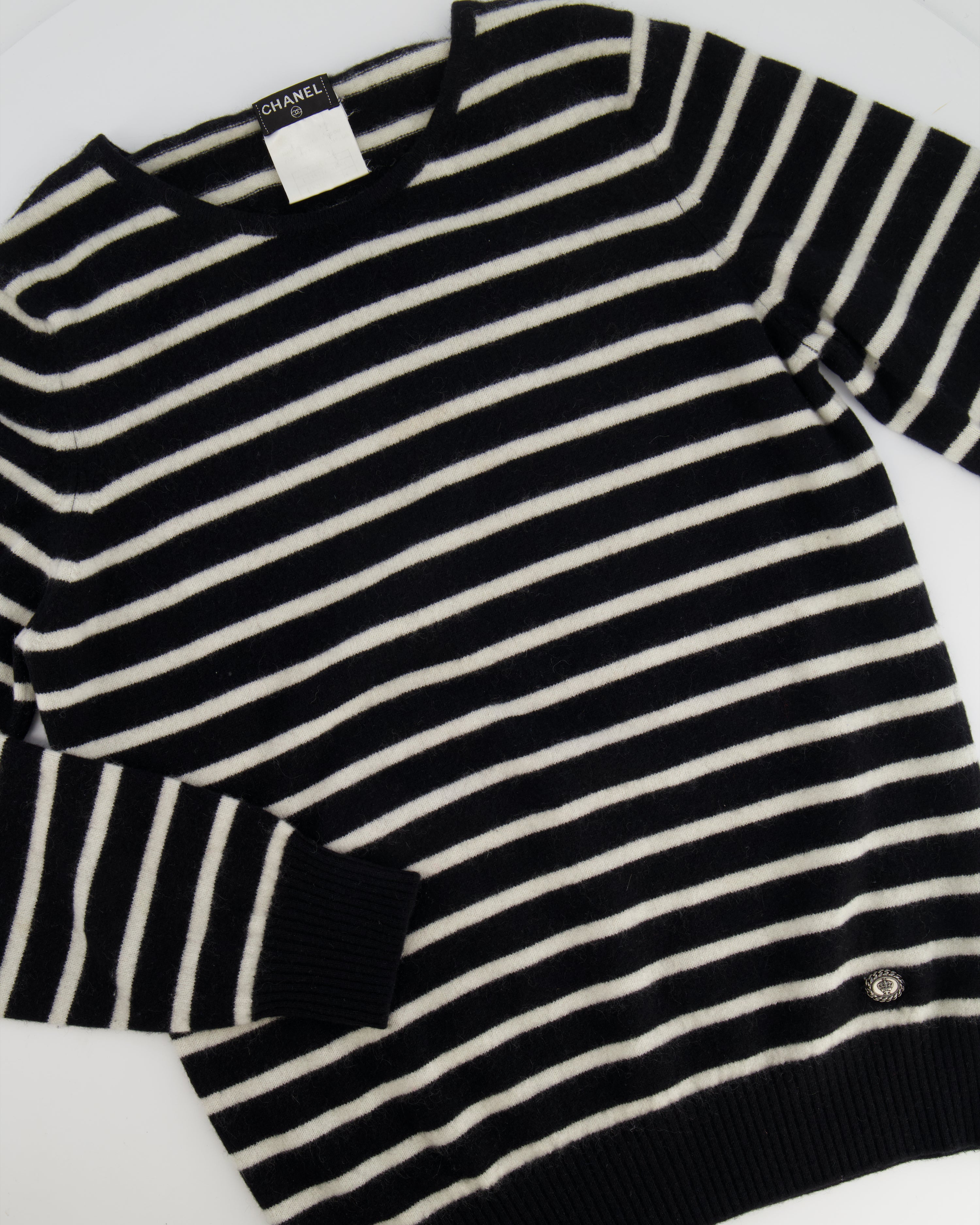 Chanel black discount and white sweater