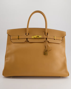 Hermès Birkin 40cm Bag in Natural Sable Courchevel Leather with Gold Hardware