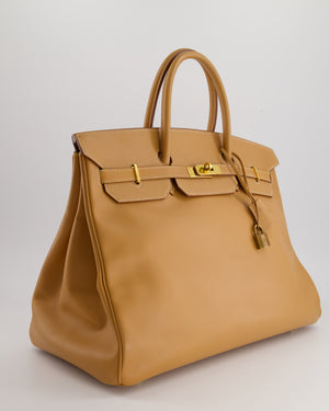 Hermès Birkin 40cm Bag in Natural Sable Courchevel Leather with Gold Hardware