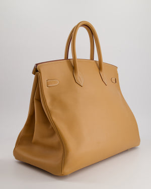 Hermès Birkin 40cm Bag in Natural Sable Courchevel Leather with Gold Hardware