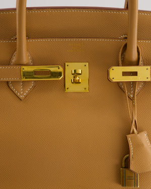 Hermès Birkin 40cm Bag in Natural Sable Courchevel Leather with Gold Hardware