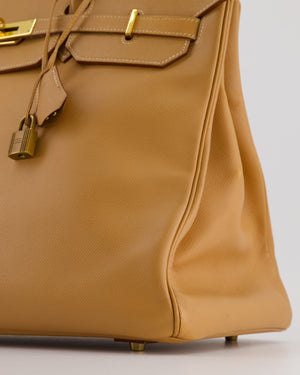 Hermès Birkin 40cm Bag in Natural Sable Courchevel Leather with Gold Hardware