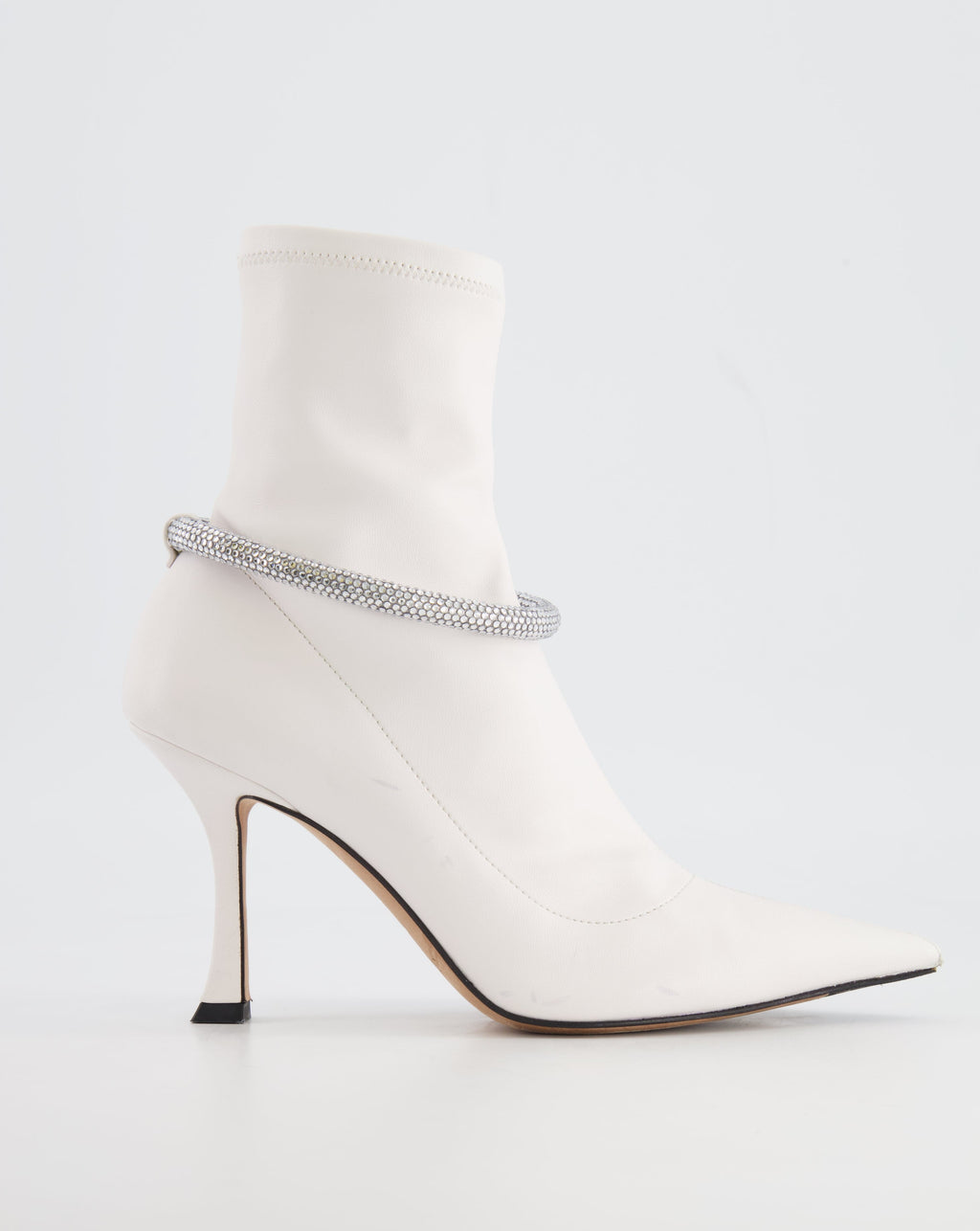 Jimmy choo hot sale white booties