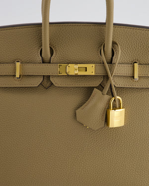 *HOT COLOUR* Hermès Birkin 25cm Retourne in Beige Marfa Togo Leather with Gold Hardware