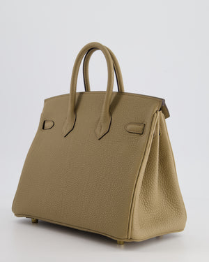 *HOT COLOUR* Hermès Birkin 25cm Retourne in Beige Marfa Togo Leather with Gold Hardware