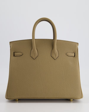 *HOT COLOUR* Hermès Birkin 25cm Retourne in Beige Marfa Togo Leather with Gold Hardware