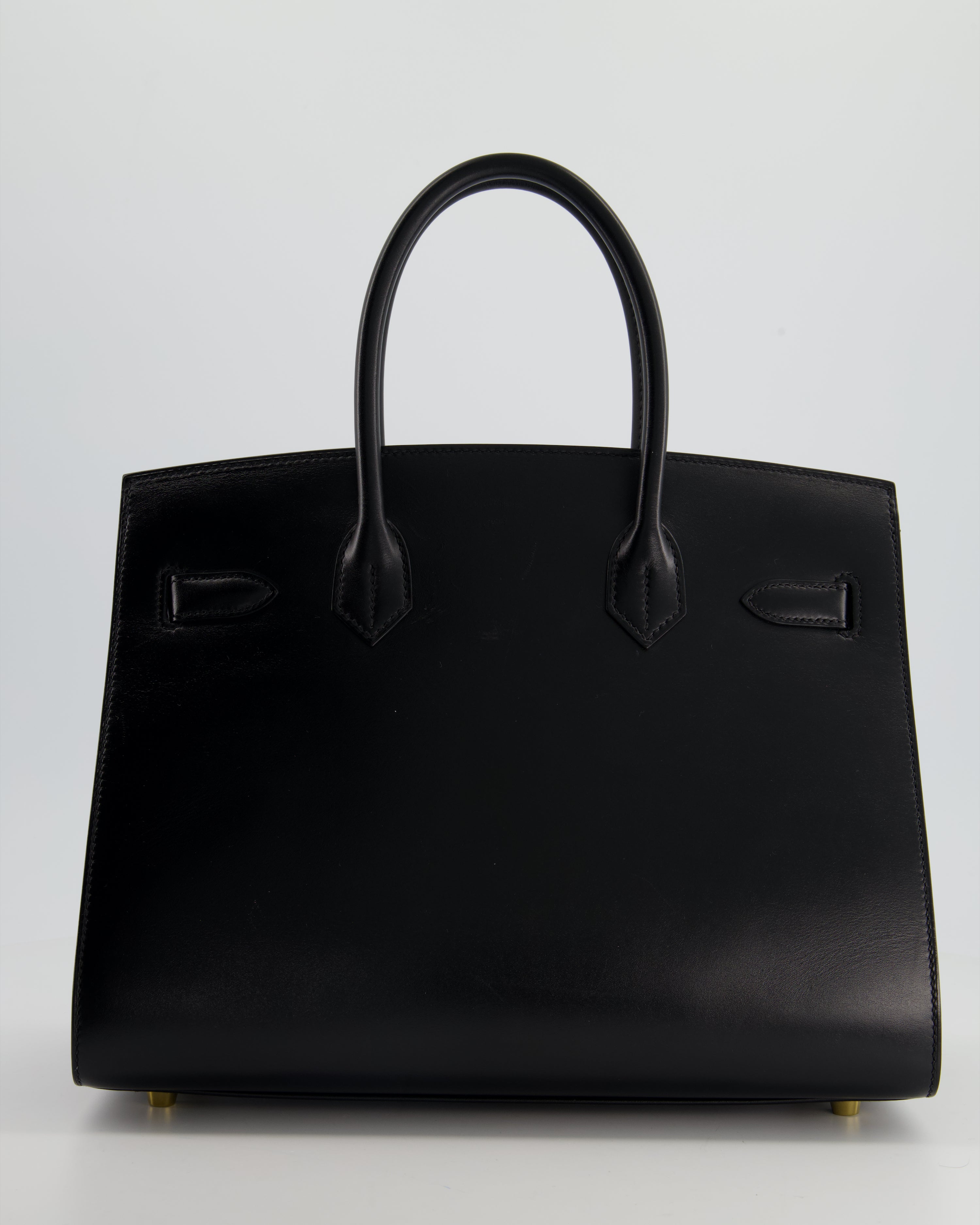 SUPER RARE Hermes Birkin Bag 30cm Black in Sellier Box Leather with