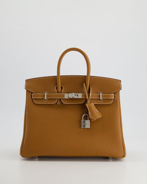 *HOLY GRAIL* Hermès Birkin Bag 25cm Gold in Togo Leather with Palladium Hardware