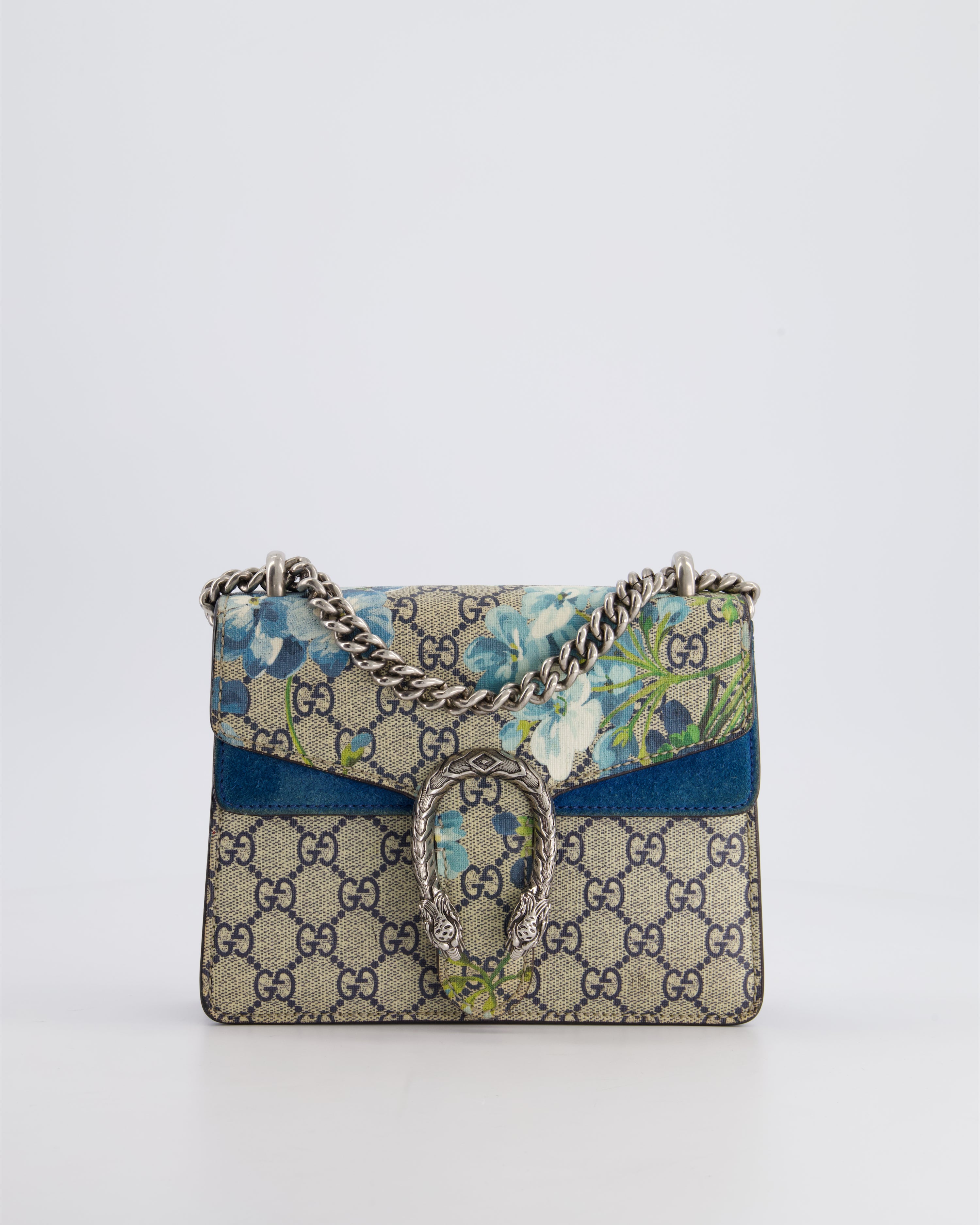 Blue floral gucci on sale bag