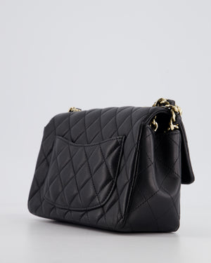 *HOT* Chanel 21C Black Coco Charms Mini Rectangular Flap Bag in Lambskin Leather with Champagne Gold Hardware