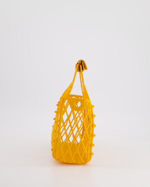 Fendi Spring/Summer 2021 Orange Basket Bag in Recycled Plastic and Leather Closure Detail