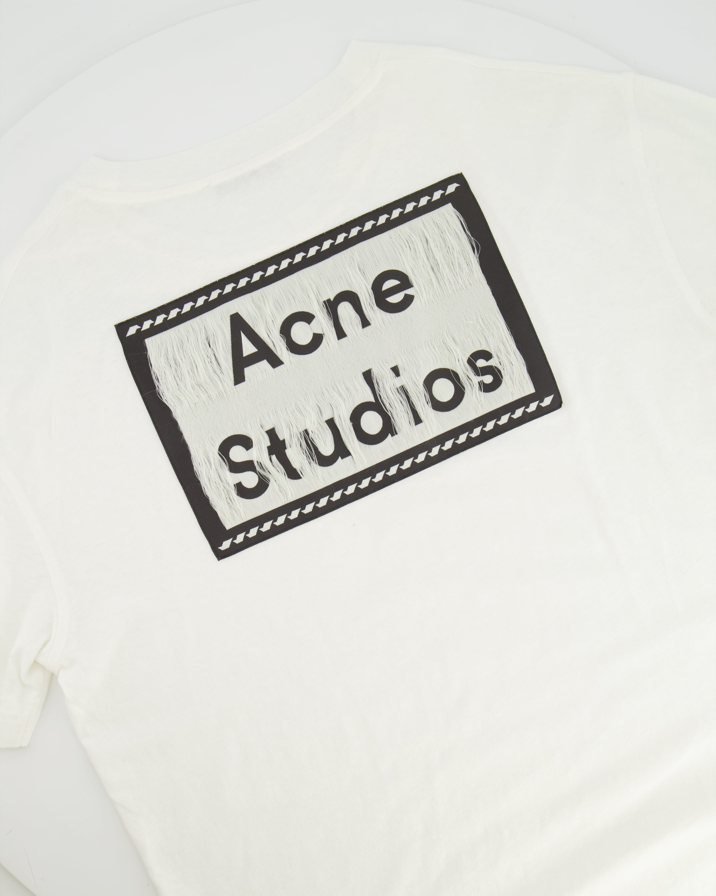 Acne Studios White T-Shirt with Back Logo Size XS (UK 6) – Sellier