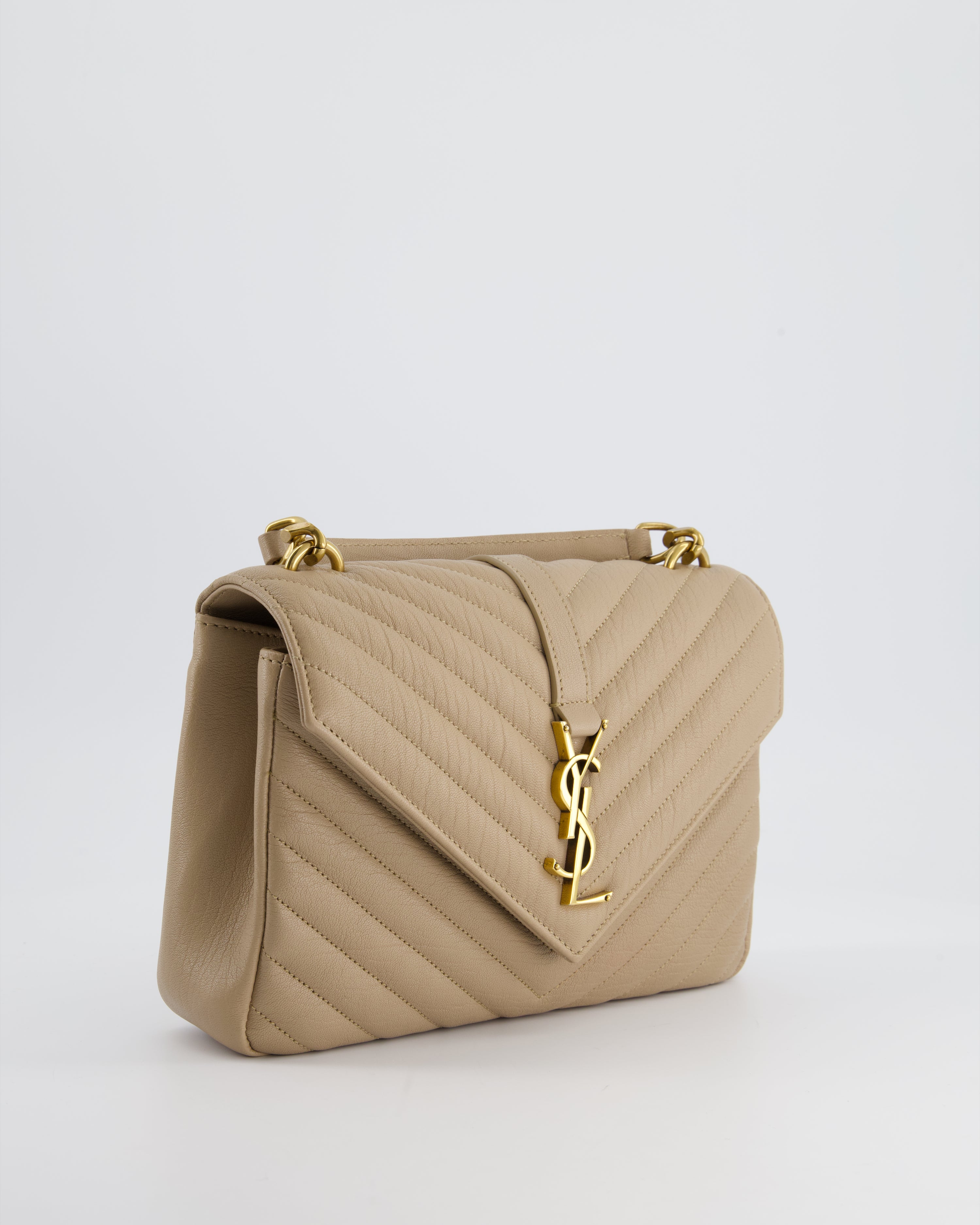 Saint laurent college shop bag gold hardware