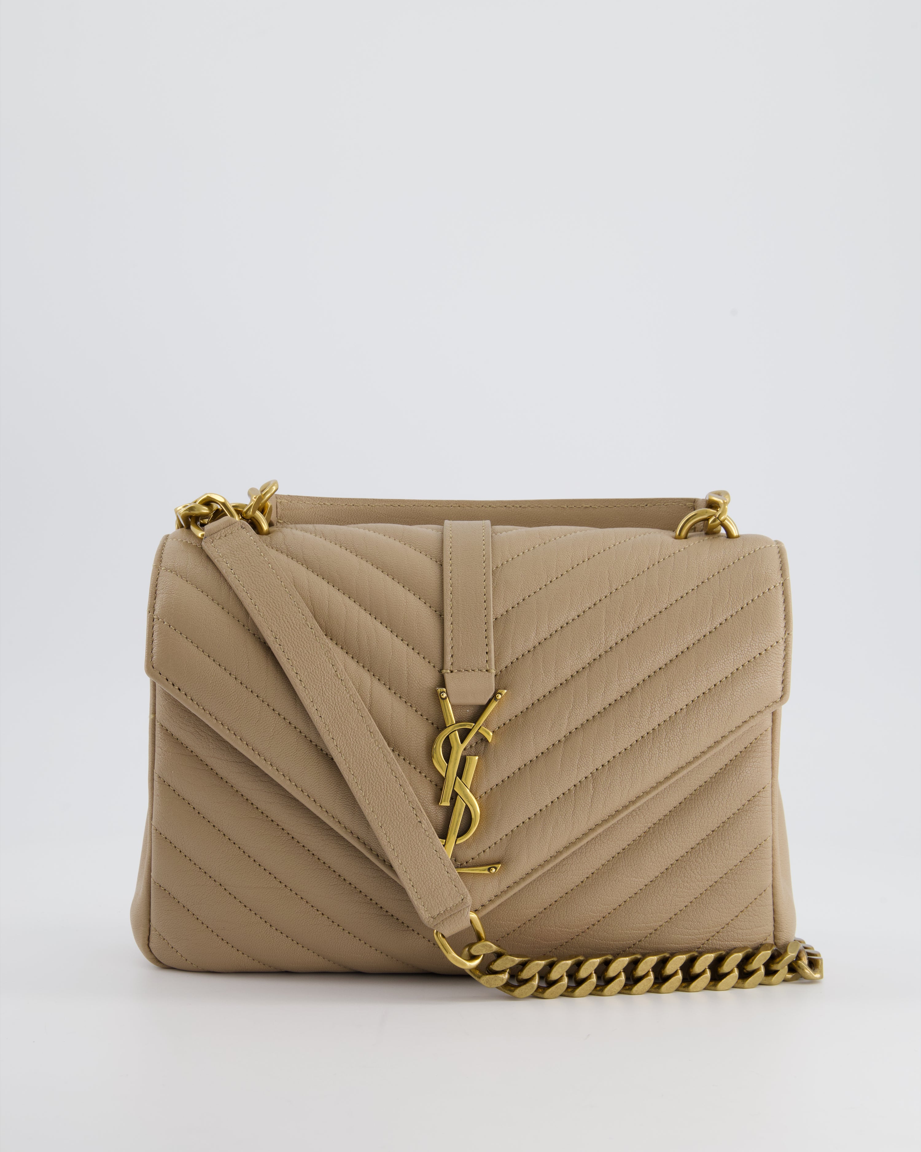 Ysl college bag gold on sale hardware