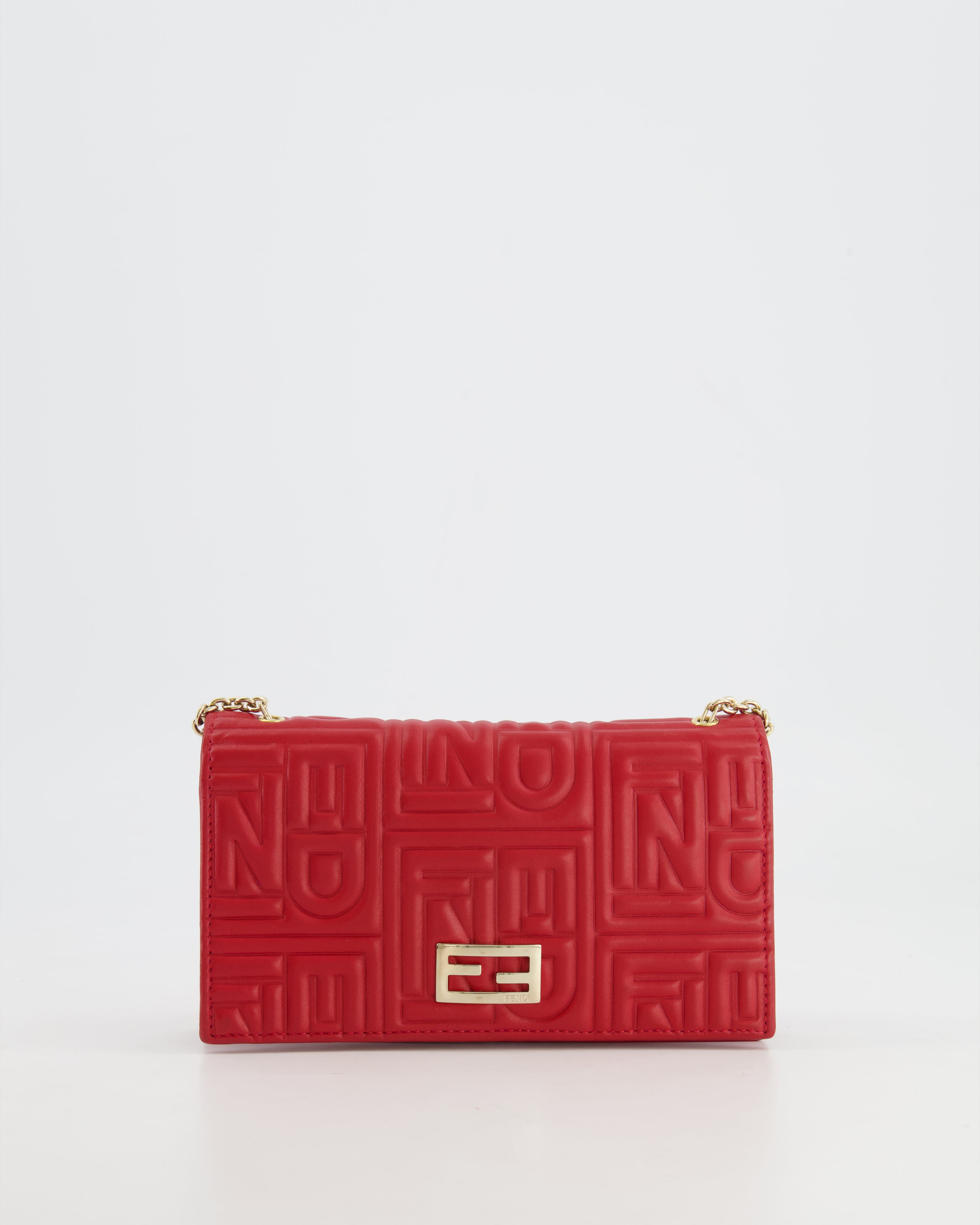 Fendi wallet on store chain red