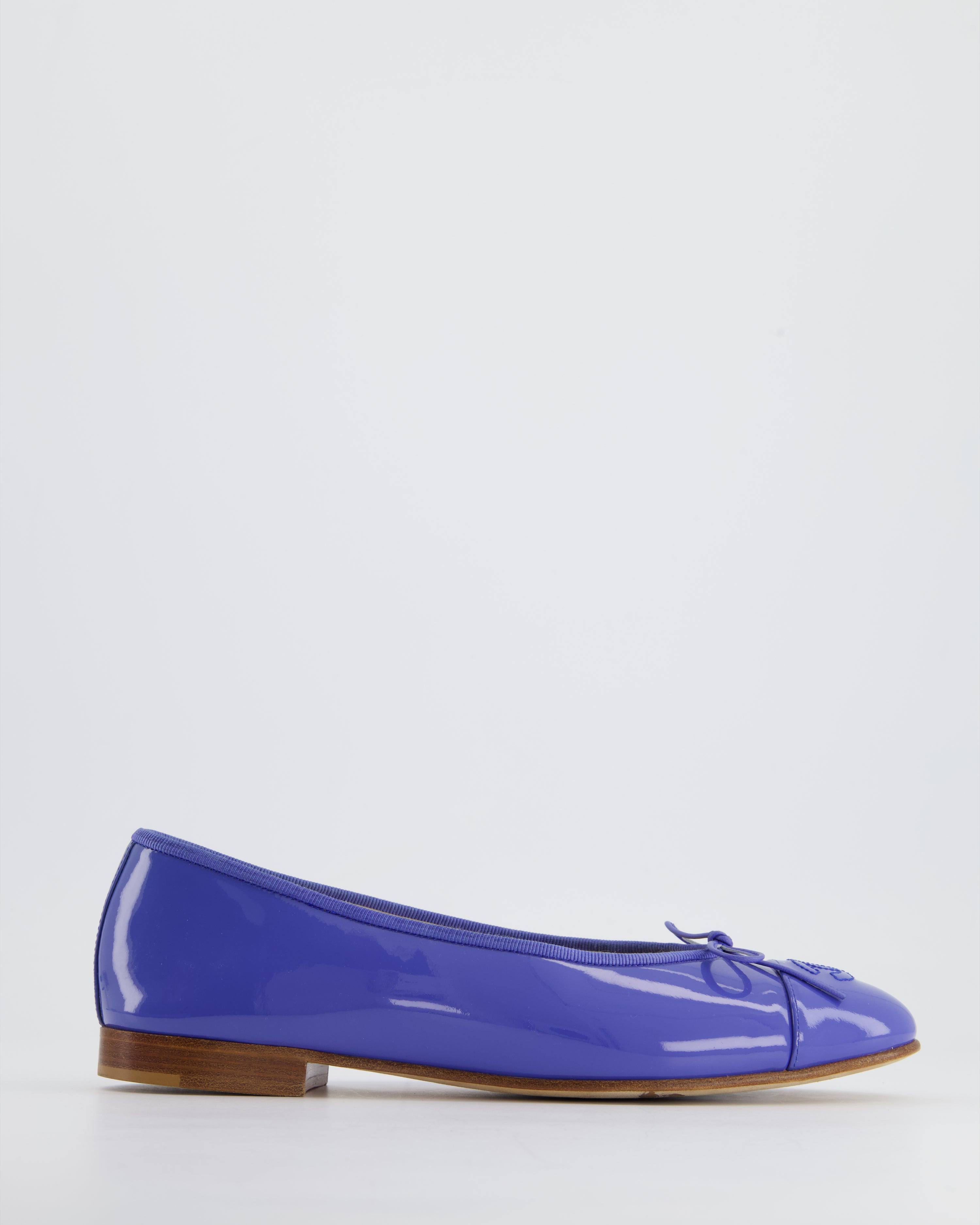 Chanel blue ballerina store flats