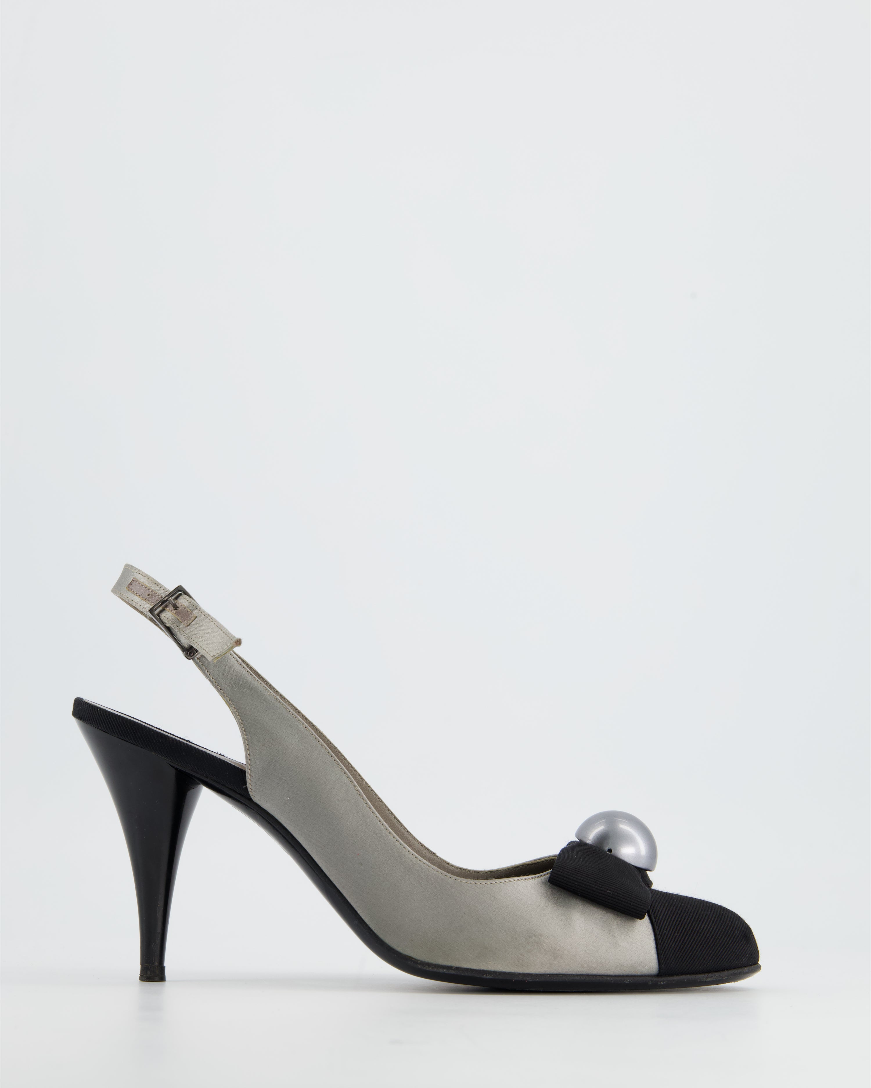 Chanel best sale silver heels