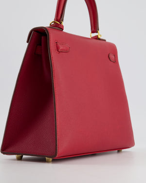 *FIRE PRICE* Hermès Kelly Sellier 25cm Bag in Rouge Vif Epsom Leather with Gold Hardware