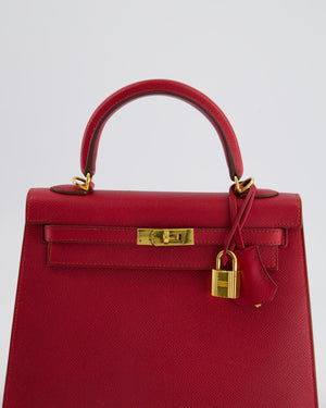 *FIRE PRICE* Hermès Kelly Sellier 25cm Bag in Rouge Vif Epsom Leather with Gold Hardware