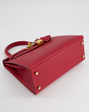 *FIRE PRICE* Hermès Kelly Sellier 25cm Bag in Rouge Vif Epsom Leather with Gold Hardware