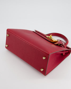 *FIRE PRICE* Hermès Kelly Sellier 25cm Bag in Rouge Vif Epsom Leather with Gold Hardware