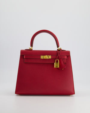 *FIRE PRICE* Hermès Kelly Sellier 25cm Bag in Rouge Vif Epsom Leather with Gold Hardware