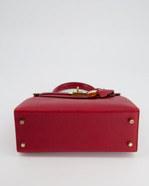 *FIRE PRICE* Hermès Kelly Sellier 25cm Bag in Rouge Vif Epsom Leather with Gold Hardware