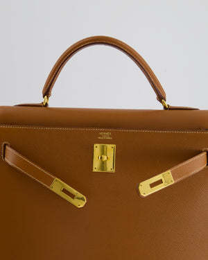 Hermès Gold Kelly Sellier 32cm in Epsom Leather and Gold Hardware