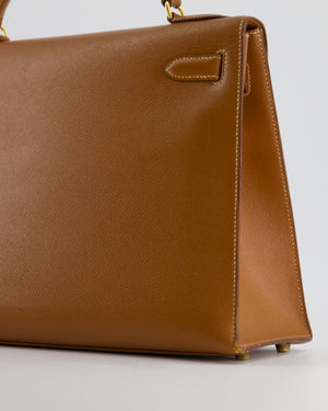 Hermès Gold Kelly Sellier 32cm in Epsom Leather and Gold Hardware