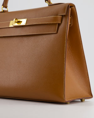 Hermès Gold Kelly Sellier 32cm in Epsom Leather and Gold Hardware