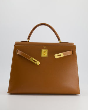 Hermès Gold Kelly Sellier 32cm in Epsom Leather and Gold Hardware