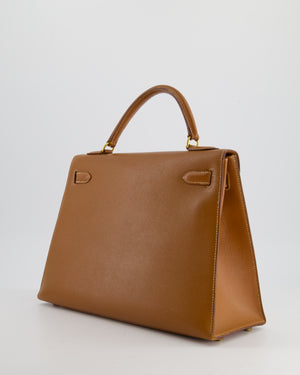 Hermès Gold Kelly Sellier 32cm in Epsom Leather and Gold Hardware