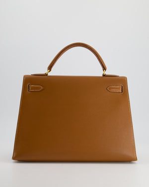 Hermès Gold Kelly Sellier 32cm in Epsom Leather and Gold Hardware