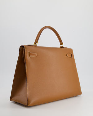 Hermès Gold Kelly Sellier 32cm in Epsom Leather and Gold Hardware