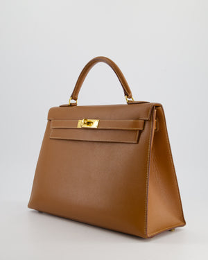 Hermès Gold Kelly Sellier 32cm in Epsom Leather and Gold Hardware