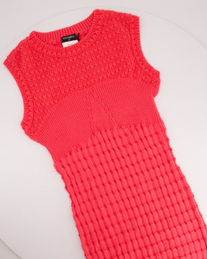 Chanel Pink Textured Sleeveless Mini Dress Size FR 36 (UK 8)