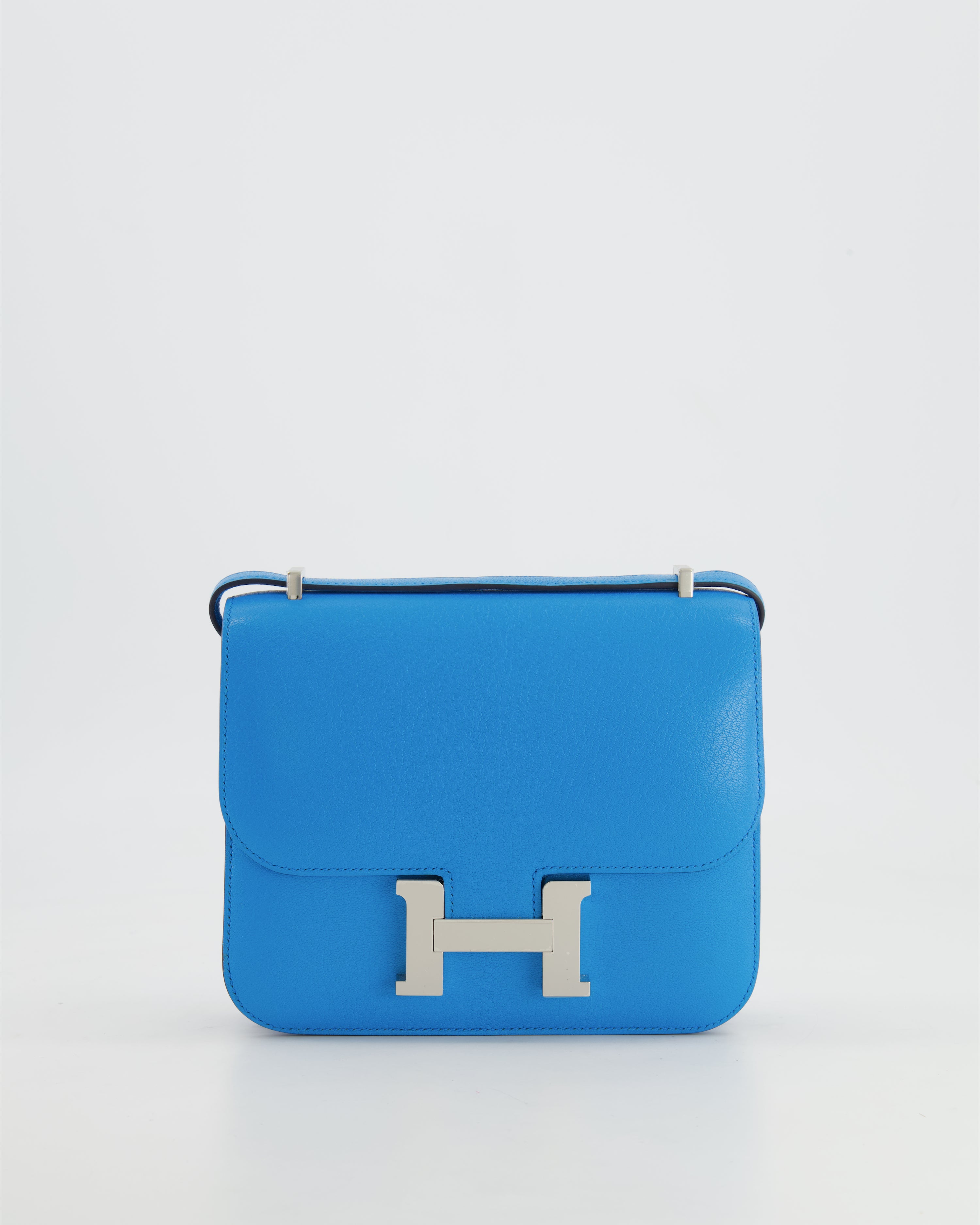 Hermès Constance III Mini 18cm Bag in Bleu Frida Chèvre Chamkila 