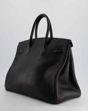 *HOT* Hermès Birkin 35cm Retourne in Black Ardennes Leather with Gold Hardware