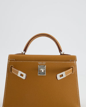 *RARE* Hermès Mini Kelly II 20cm in Gold Epsom Leather with Palladium Hardware