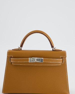 *RARE* Hermès Mini Kelly II 20cm in Gold Epsom Leather with Palladium Hardware