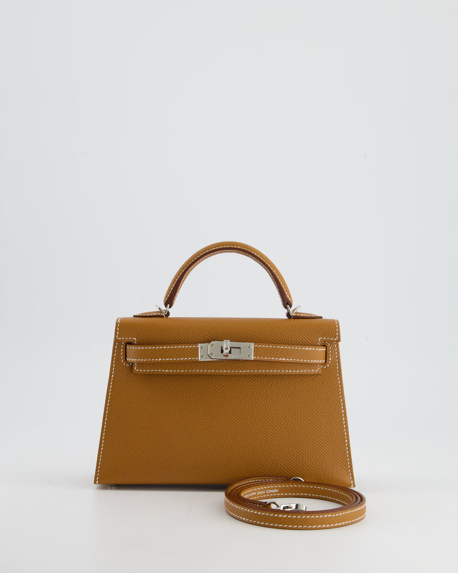 *RARE* Hermès Mini Kelly II 20cm in Gold Epsom Leather with Palladium Hardware