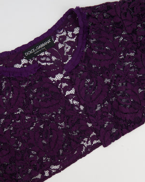 Dolce & Gabbana Purple Lace Corset Mini Dress with Bolero Size IT 42 (UK 10)