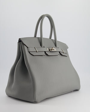 Hermès Bicolour Birkin 35cm Bag in Gris Mouette & Bleu Agathe Togo Leather with Palladium Hardware