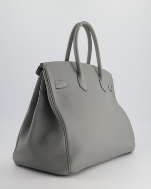 Hermès Bicolour Birkin 35cm Bag in Gris Mouette & Bleu Agathe Togo Leather with Palladium Hardware