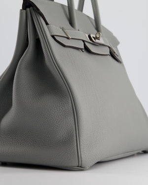 Hermès Bicolour Birkin 35cm Bag in Gris Mouette & Bleu Agathe Togo Leather with Palladium Hardware