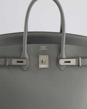 Hermès Bicolour Birkin 35cm Bag in Gris Mouette & Bleu Agathe Togo Leather with Palladium Hardware