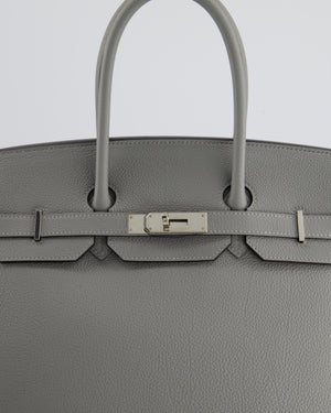 Hermès Bicolour Birkin 35cm Bag in Gris Mouette & Bleu Agathe Togo Leather with Palladium Hardware