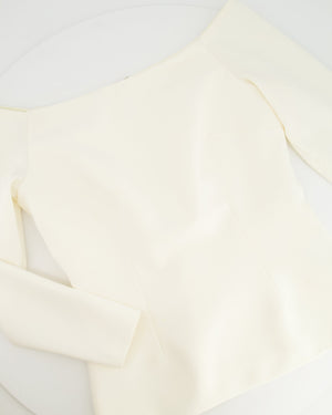 Safiyaa Cream Long-Sleeve Top Size FR 42 (UK 14)