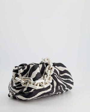 *FIRE PRICE* Bottega Veneta Zebra Print Nappa Leather Chain Pouch Bag with Silver Hardware