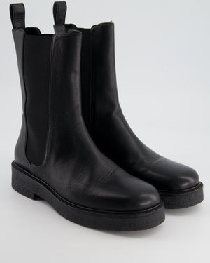 Staud Black Leather Chelsea Boots Size EU 38